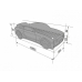 Кровать-машина "Мустанг" 3D (объемная пластиковая) белая