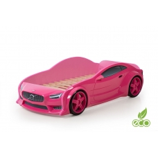 Кровать-машинка объемная (3d) EVO "Вольво" розовый