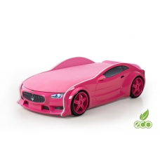 Кровать-машина объемная (3d) NEO "Мазерати" розовый